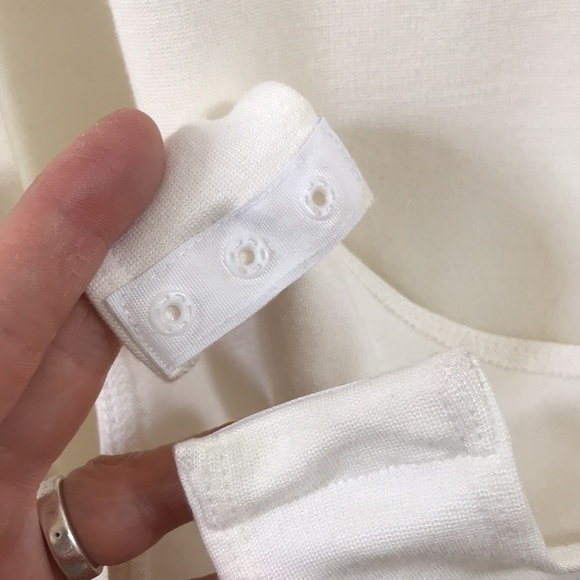 New with tags TOPSHOP Sz 8 body suit. Spaghetti straps warm white snap crotch - Picture 7 of 8